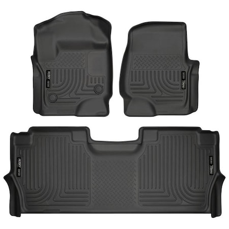 HUSKY LINER 17-C F250/F350/F450 SUPER DUTY SUPERCREW FRONT & 2ND SEAT FLOOR LINERS 94061